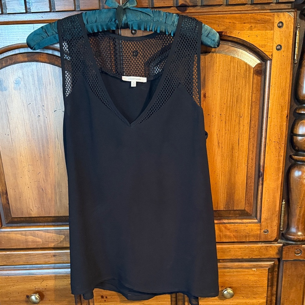 41 Hawthorn Black Mesh-Trim Tank Top
